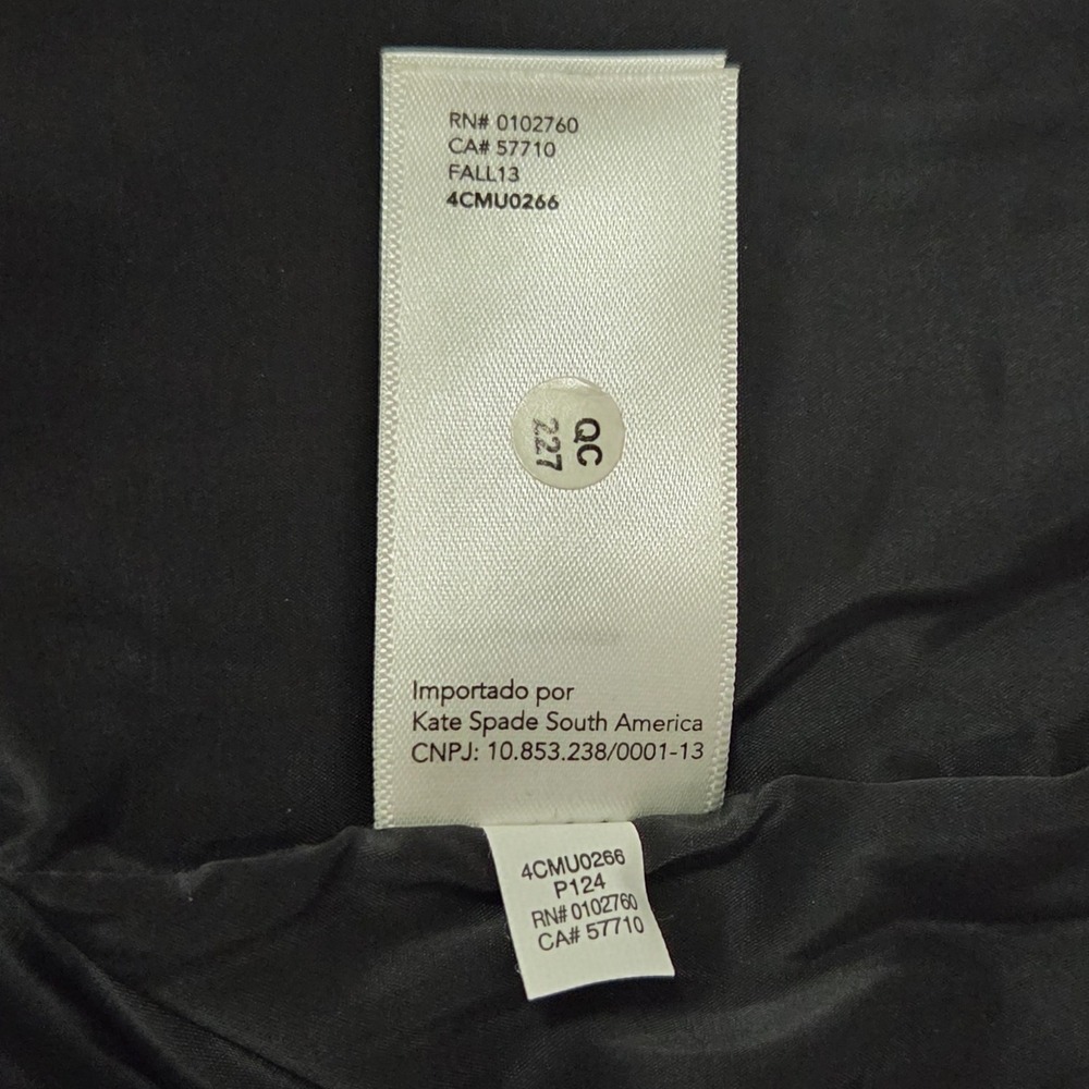Kate Spade Black White Speckled Print Sheath Dress Back Zip Women Size‎ 10 - Picture 8 of 9